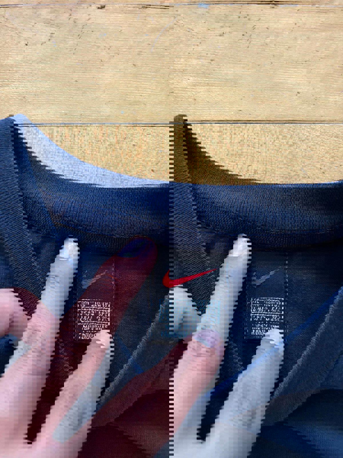 Vintage Nike Swoosh Navy Blue T-Shirt