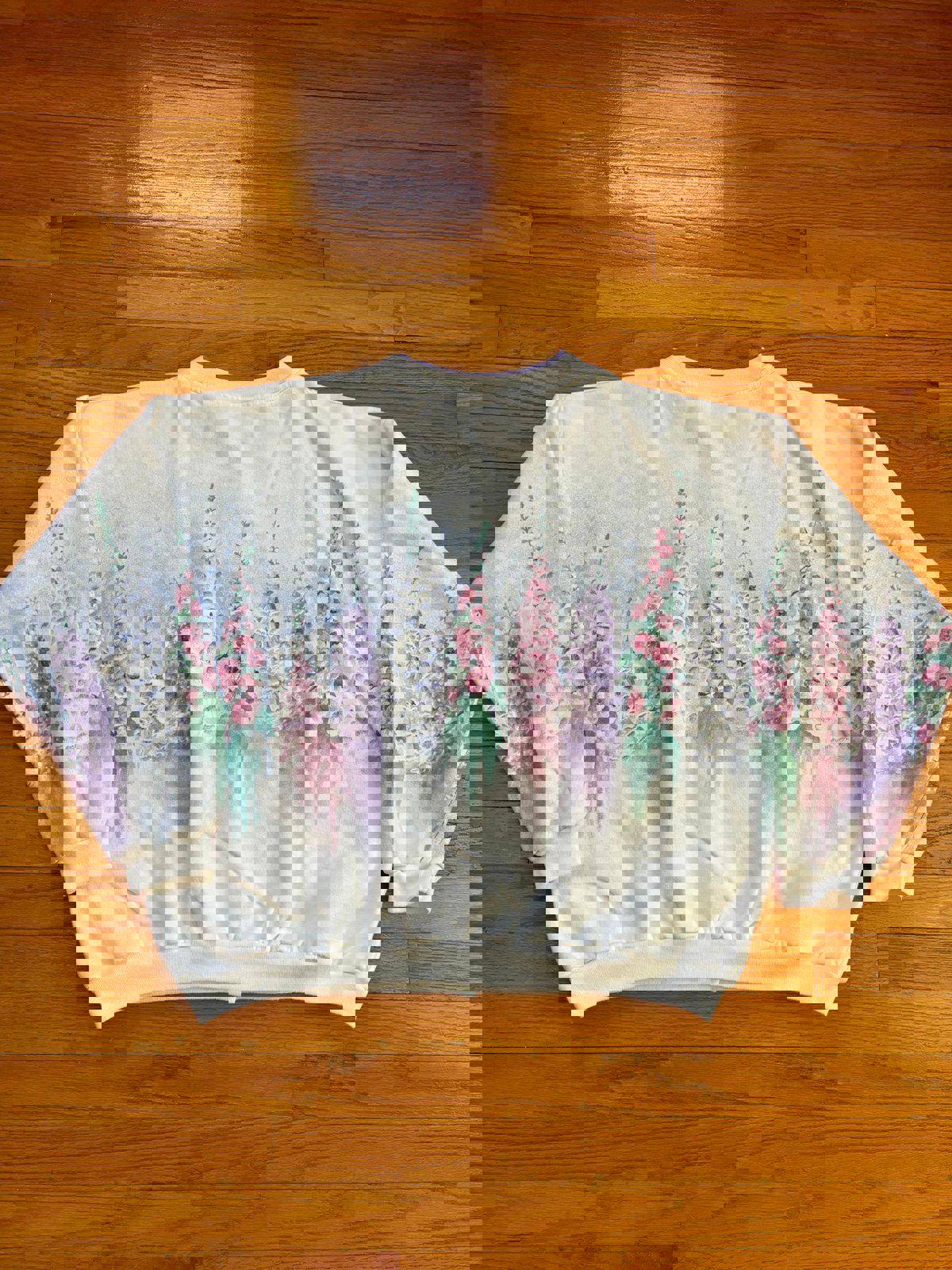 Vintage Nature Birds Flowers AOP Crewneck Sweater