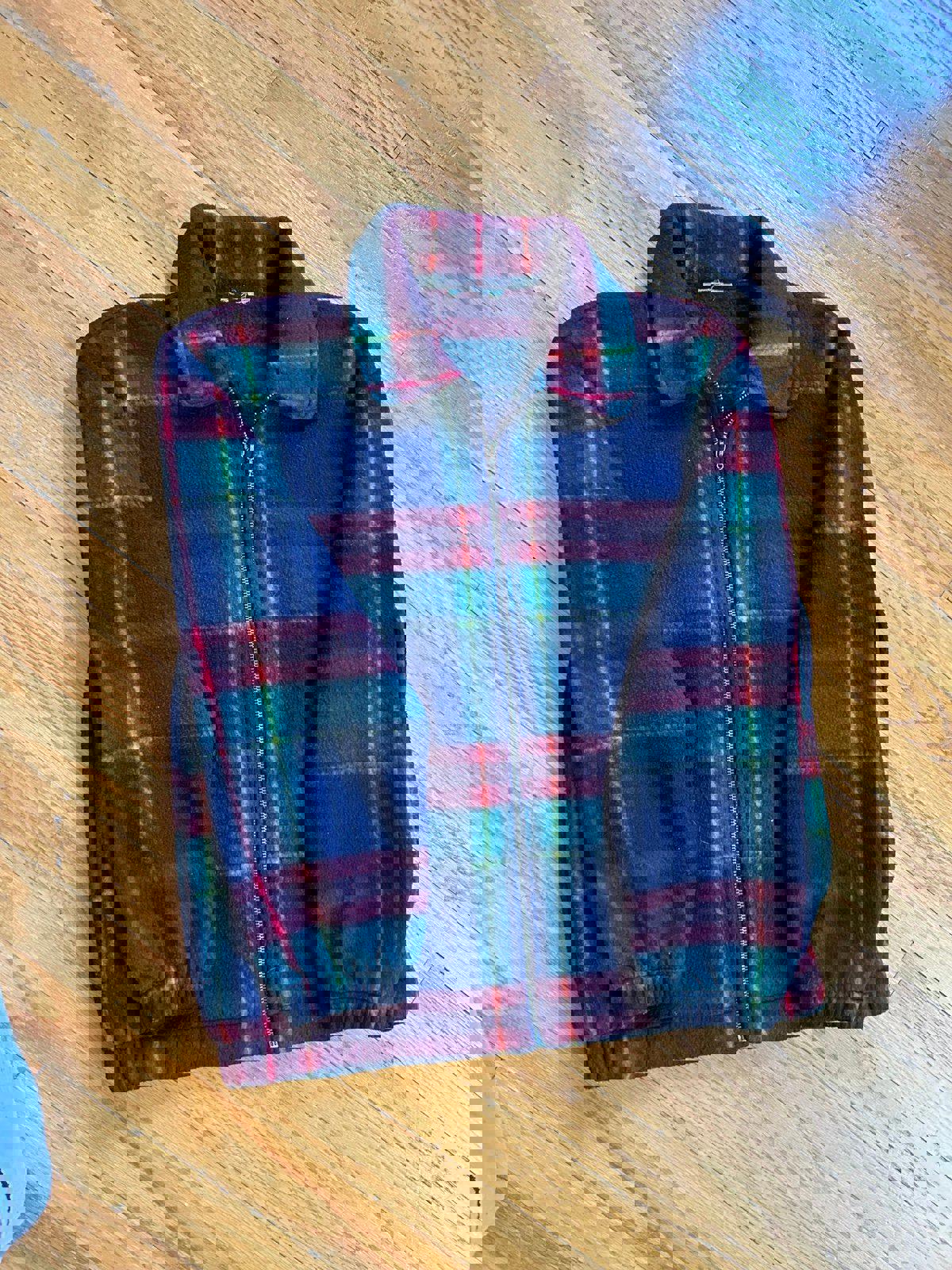 Vintage Plaid Fleece Sweater