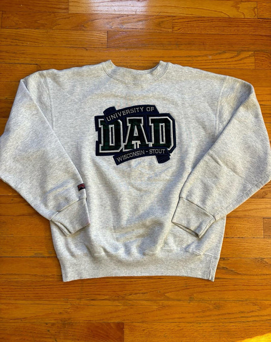 Vintage University of Wisconsin Stout DAD Crewneck Sweater