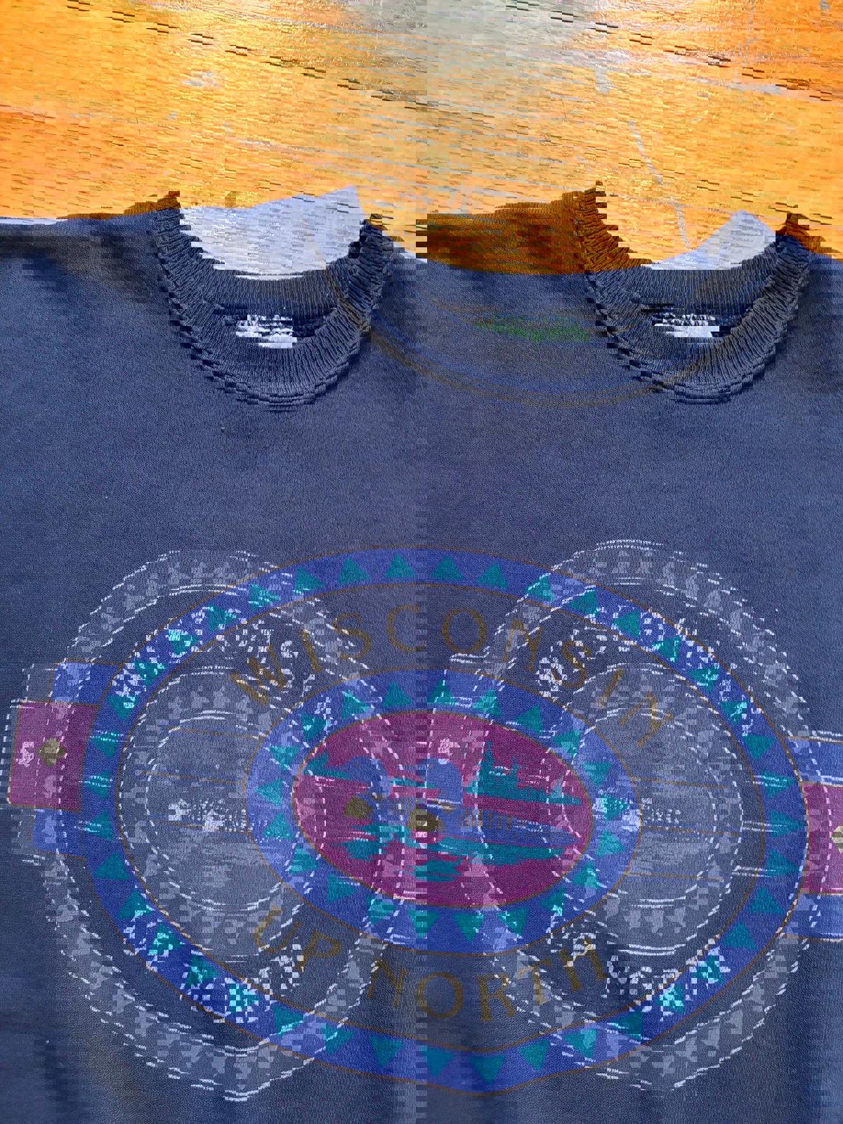 Vintage Wisconsin Up North Nature Crewneck Sweater