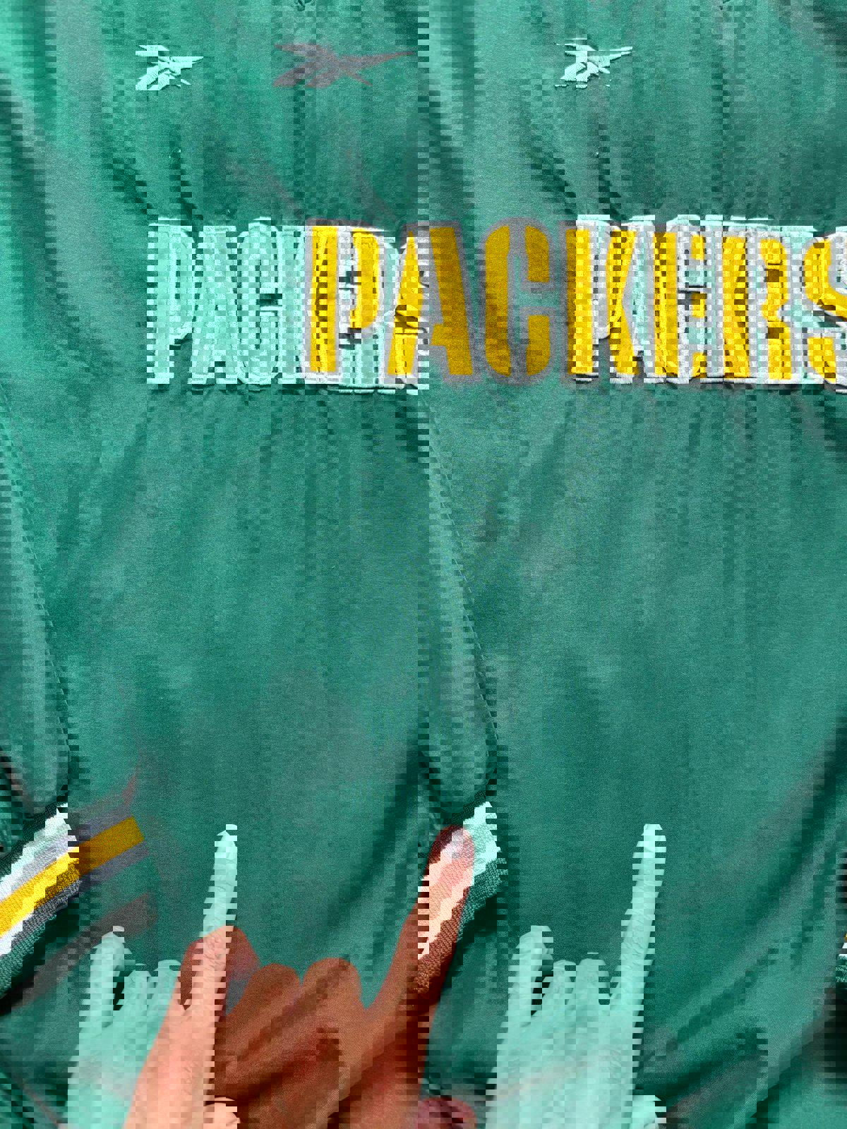Vintage 90s NFL Green Bay Packer Windbreaker Pullover Jacket