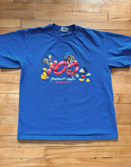 Vintage Walt Disney World Mickey Mouse 100 Years of Magic T-Shirt