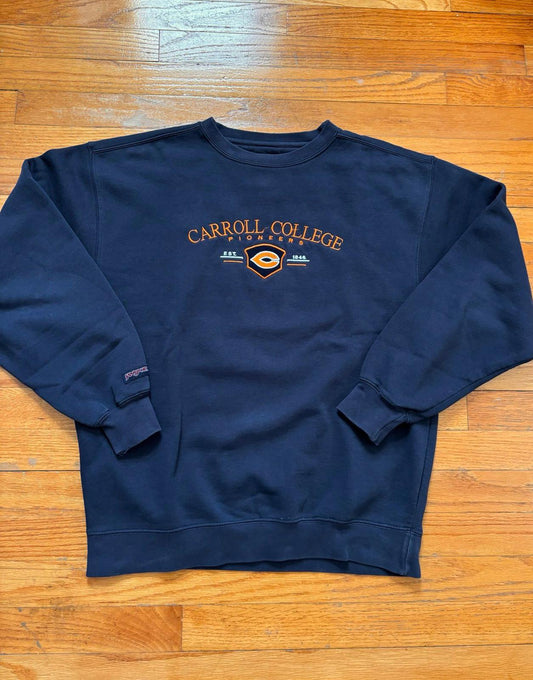 Vintage Carroll College Pioneers Crewneck Sweater