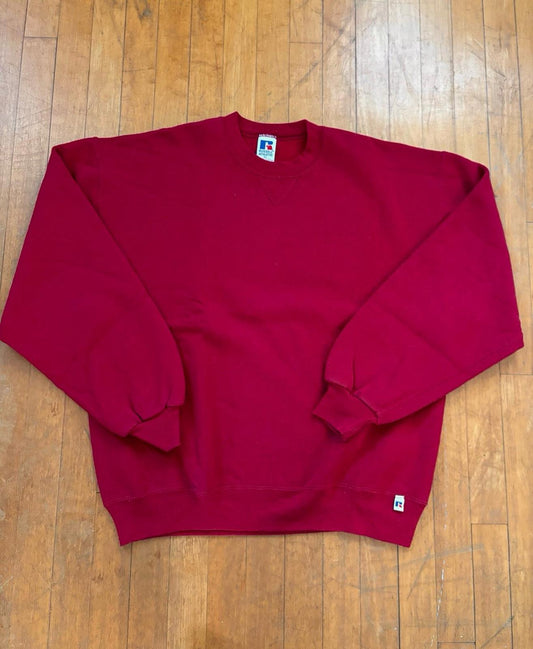 Vintage Red Maroon Russell Athletic Crewneck