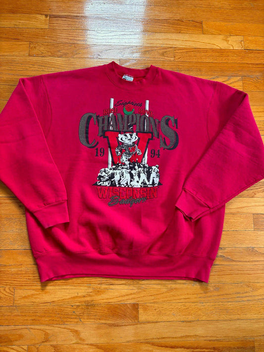 Vintage University of Wisconsin Badgers Rose Bowl College Crewneck Sweater