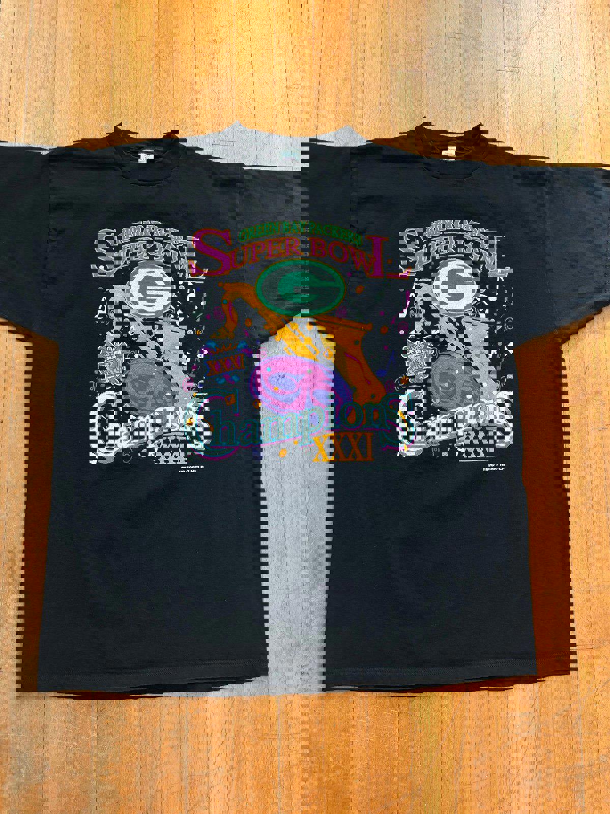 Vintage 90s NFL Green Bay Packers Super Bowl Champion T-Shirt