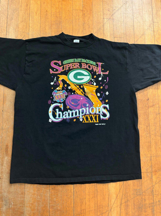 Vintage 90s NFL Green Bay Packers Super Bowl Champion T-Shirt