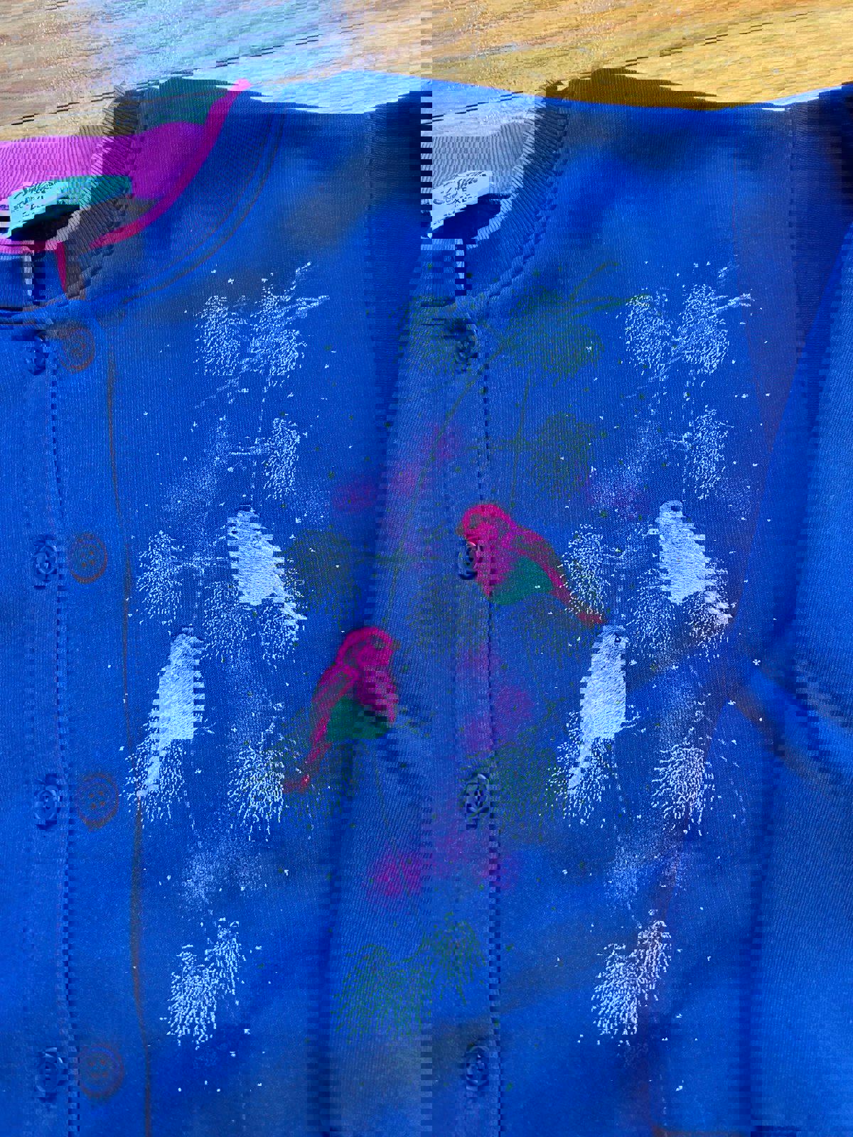 Vintage Nature Birds Flowers Crewneck Sweater