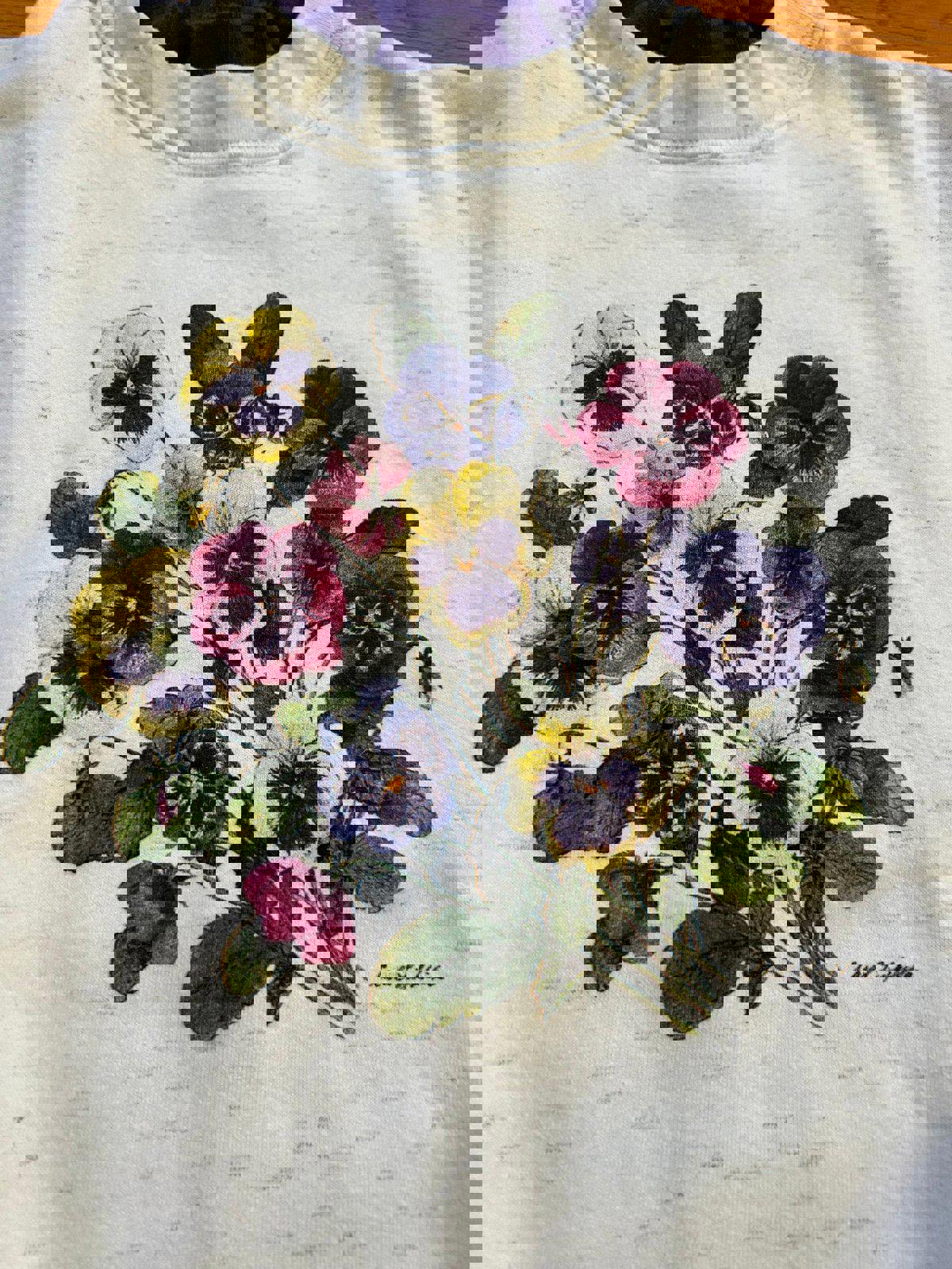 Vintage 90s Flowers Butterflies Nature Crewneck