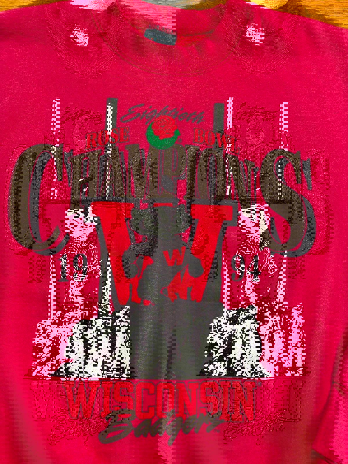 Vintage University of Wisconsin Badgers Rose Bowl College Crewneck Sweater