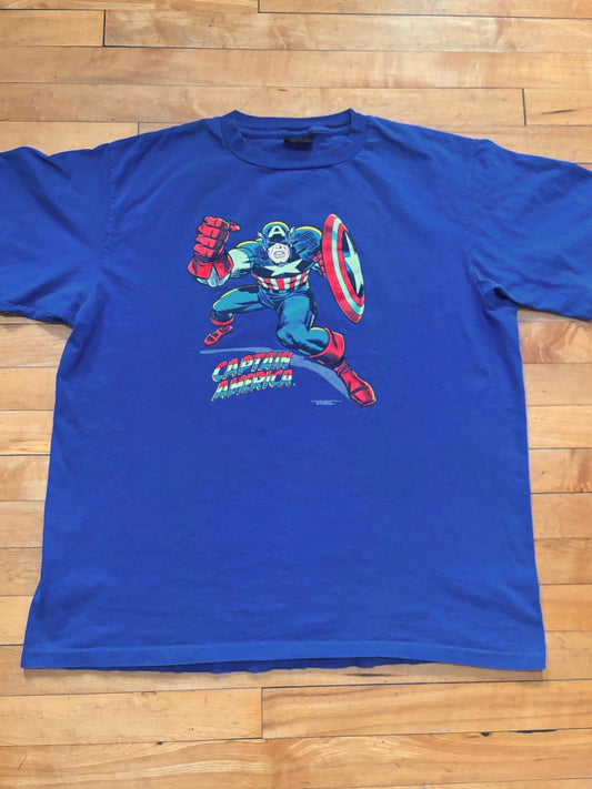 Vintage 1989 Marvel Captain America Changes T-Shirt