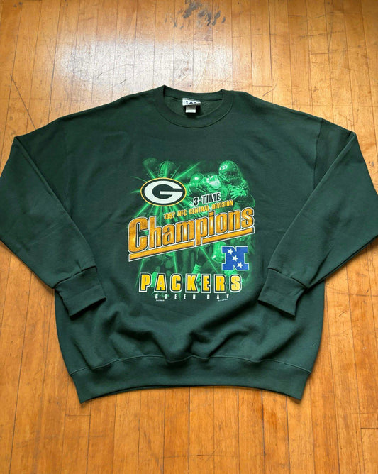 Vintage 90s NFL Green Bay Packers NFC North Champions Crewneck Sweater