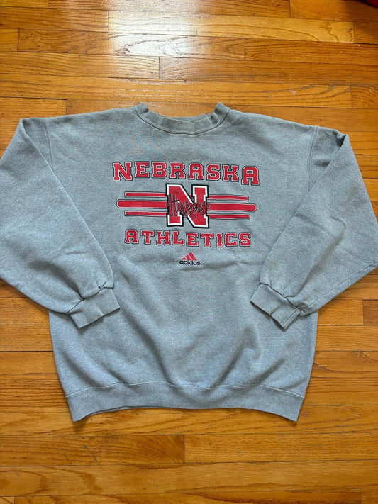 Vintage Adidas Nebraska Corn Huskers Athletics Crewneck Sweater