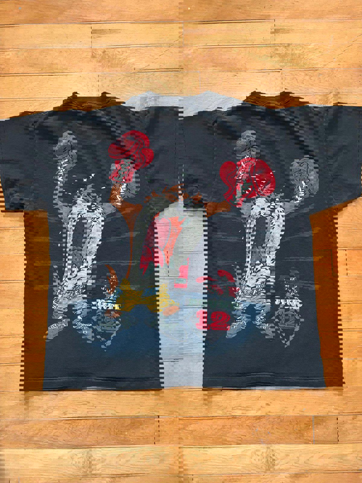 Vintage 90s Looney Tunes Taz Boxing AOP T-Shirt