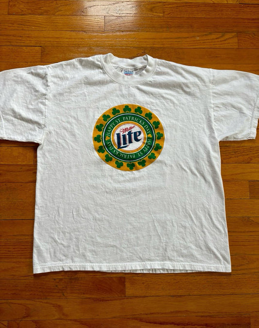 Vintage Miller Lite Beer St. Patricks Day T-Shirt