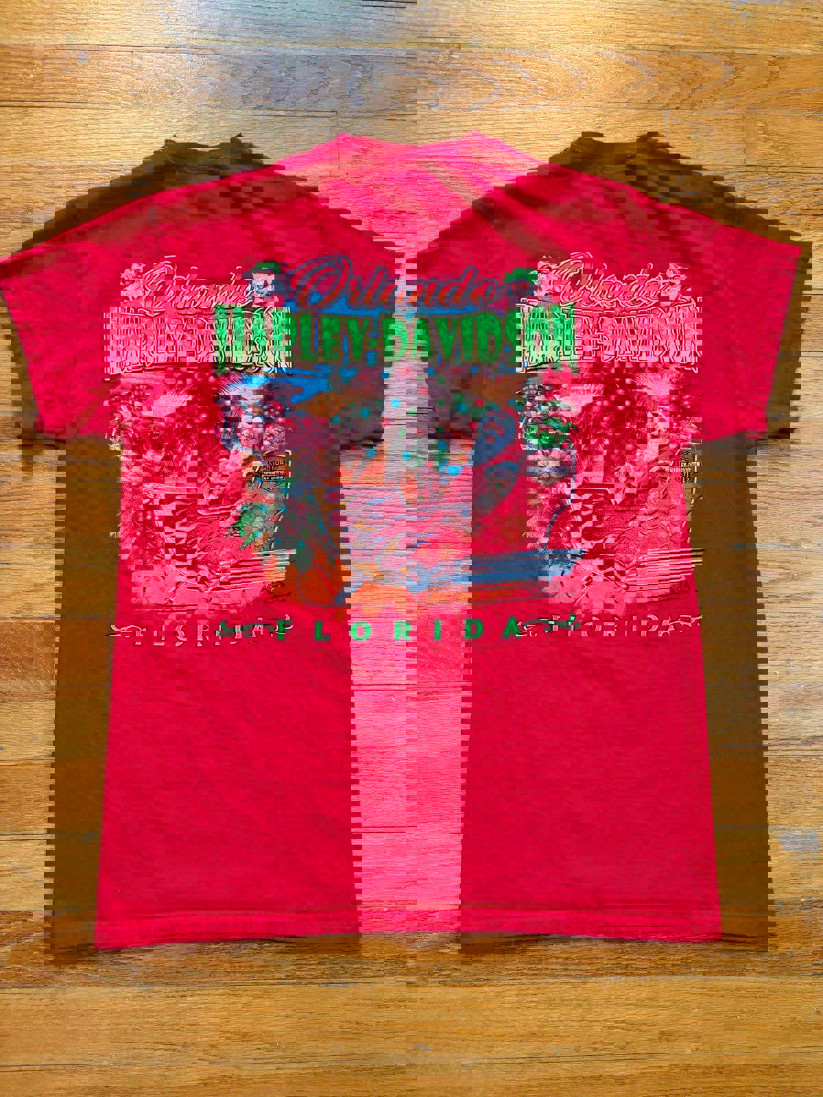 Harley Davidson Motorcycle Christmas Santa T-Shirt