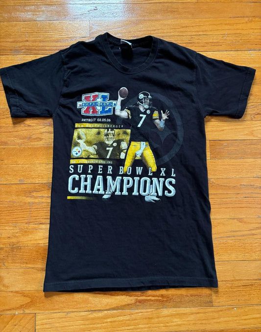 Vintage NFL Pittsburgh Steelers Ben Roethlisberger Super Bowl Champion T-Shirt