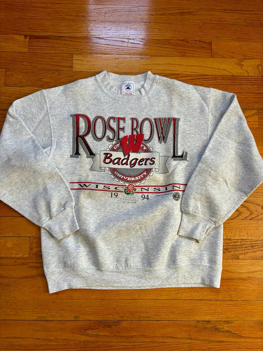 Vintage 90s University of Wisconsin Badgers Rose Bowl Crewneck Sweater