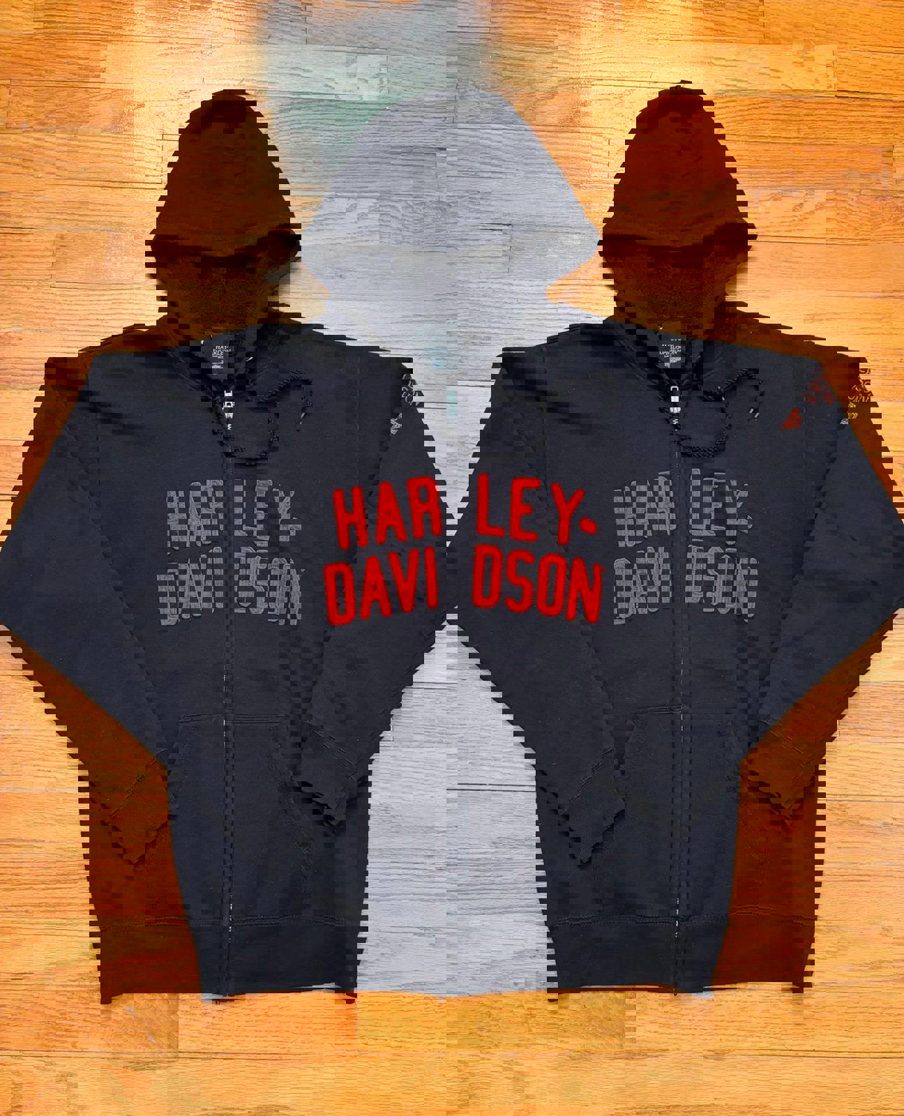 Harley Davidson Motorcycle Zip Up Hoodie