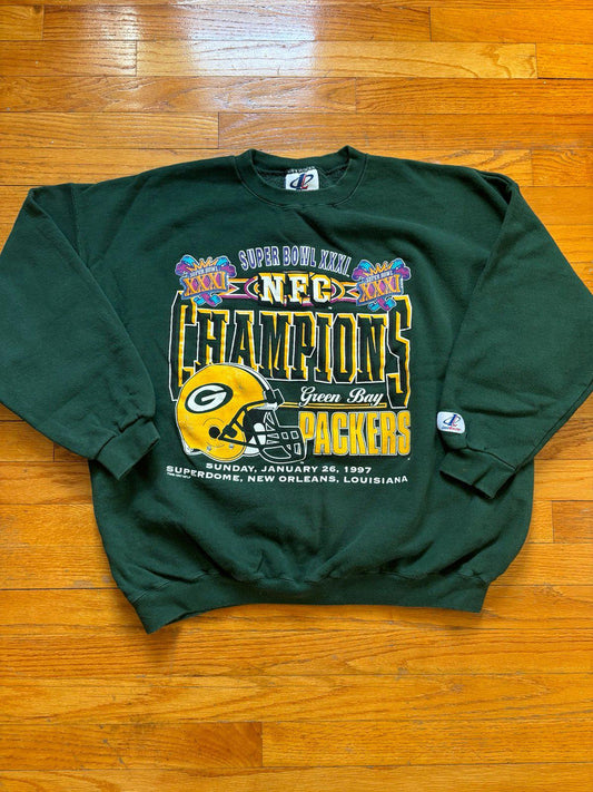 Vintage 90s NFL Green Bay Packer Super Bowl XXXI Champions Crewneck Sweater