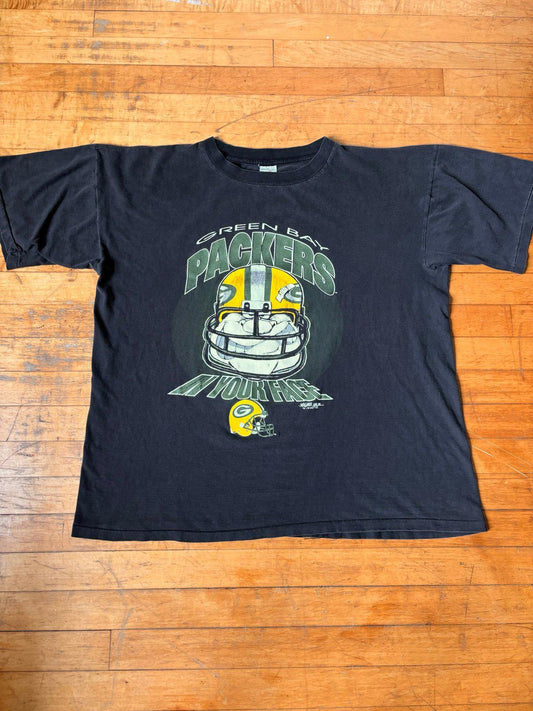 Vintage 90s NFL Green Bay Packers "IN YOUR FACE" T-Shirt