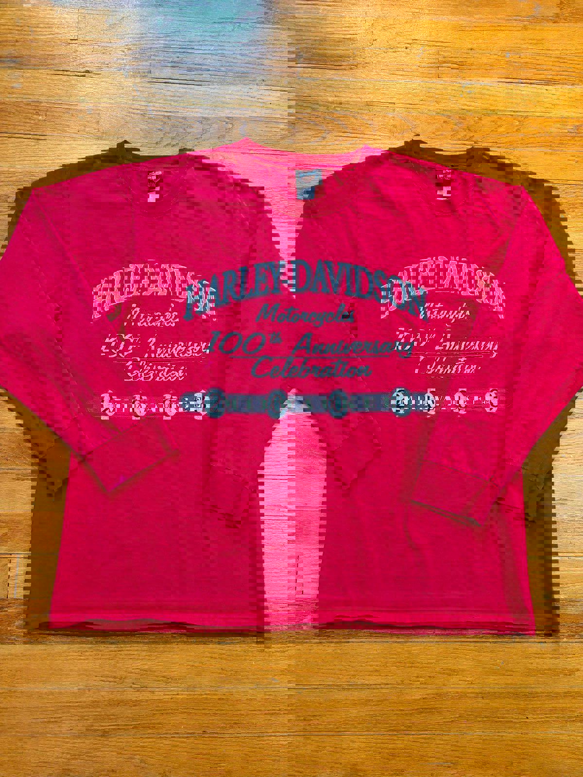 Vintage Harley Davidson Motorcycle Long Sleeve T-Shirt