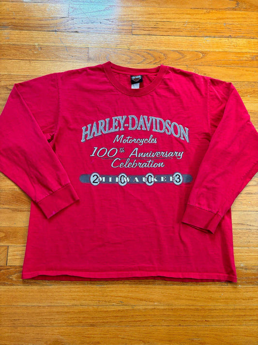Vintage Harley Davidson Motorcycle Long Sleeve T-Shirt