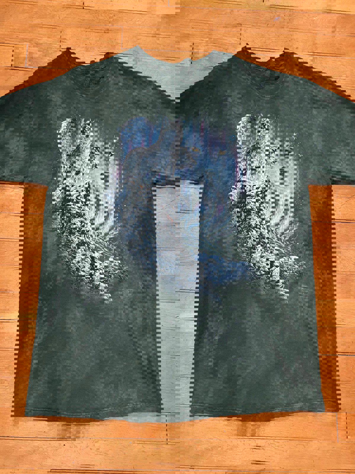 Vintage Wolf Nature The Mountains Tie Dye T-Shirt