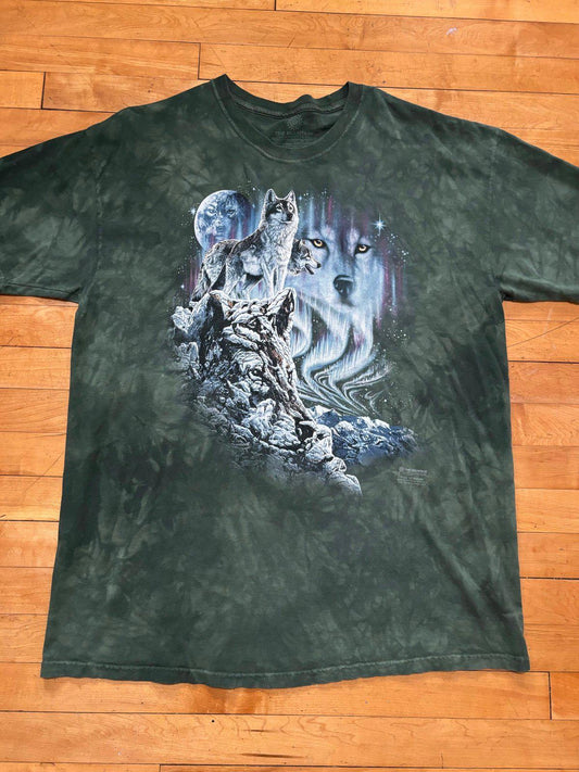 Vintage Wolf Nature The Mountains Tie Dye T-Shirt