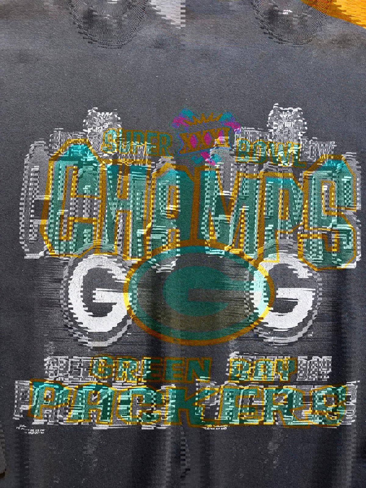 Vintage 90s NFL Green Bay Packer Super Bowl Champions Crewneck Sweater