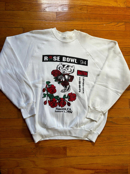 Vintage 90s University of Wisconsin Badgers Rose Bowl Crewneck Sweater