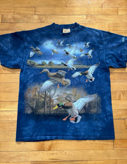 Vintage Tie Dye The Mountains Nature Duck T-Shirt