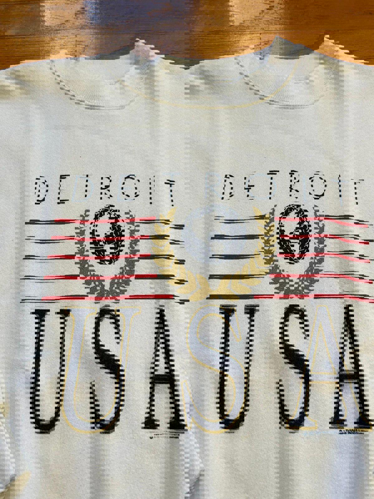 Vintage Detroit Michigan USA Motor City Crewneck