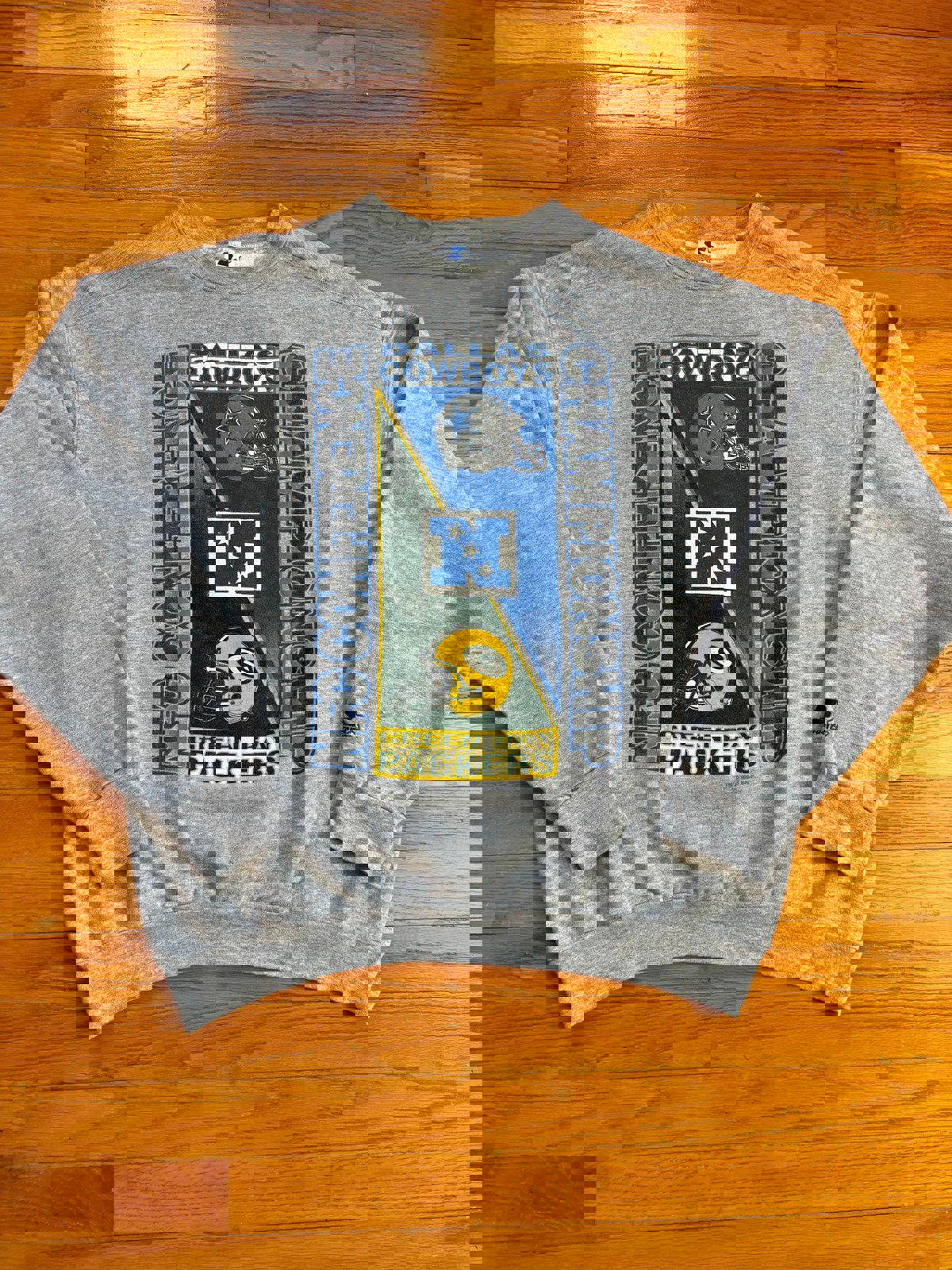 Vintage 90s NFL Green Bay Packer Dallas Cowboys NFC Championship Crewneck Sweate