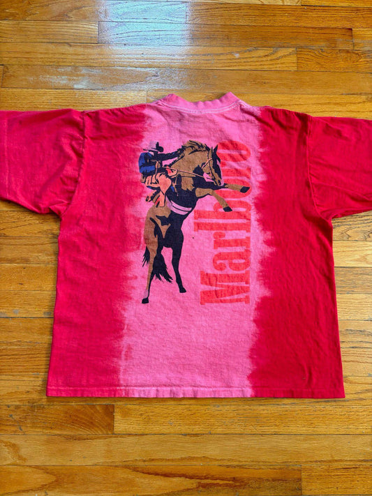 Vintage 90s Marlboro Horse Cowboy Cigarette Tie Dye T-Shirt