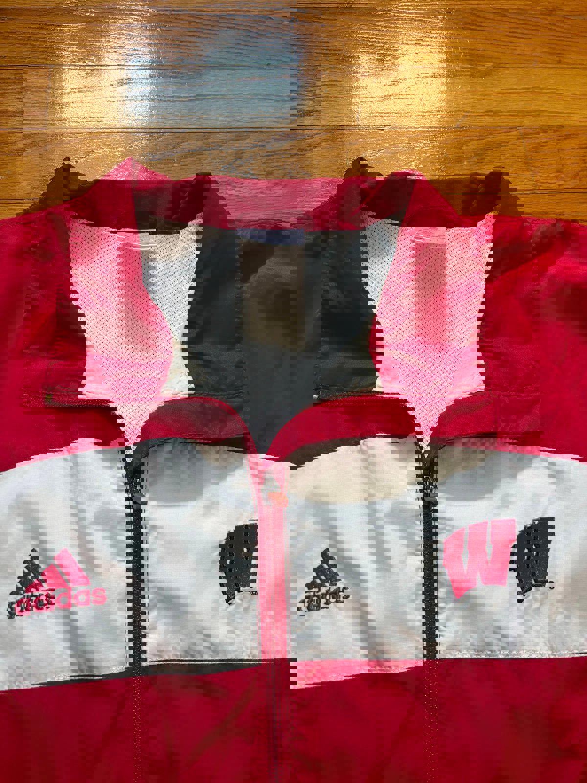 Vintage Adidas Wisconsin Badgers Windbreaker Jacket