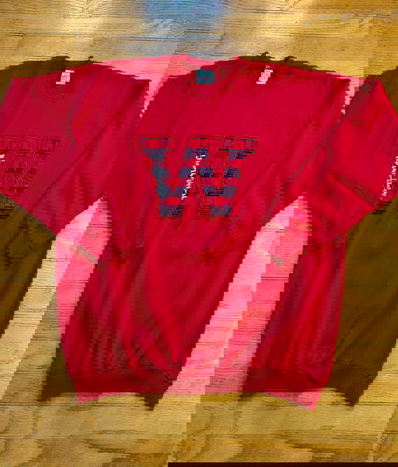 Vintage Wauwatosa Wisconsin Plaid Crewneck