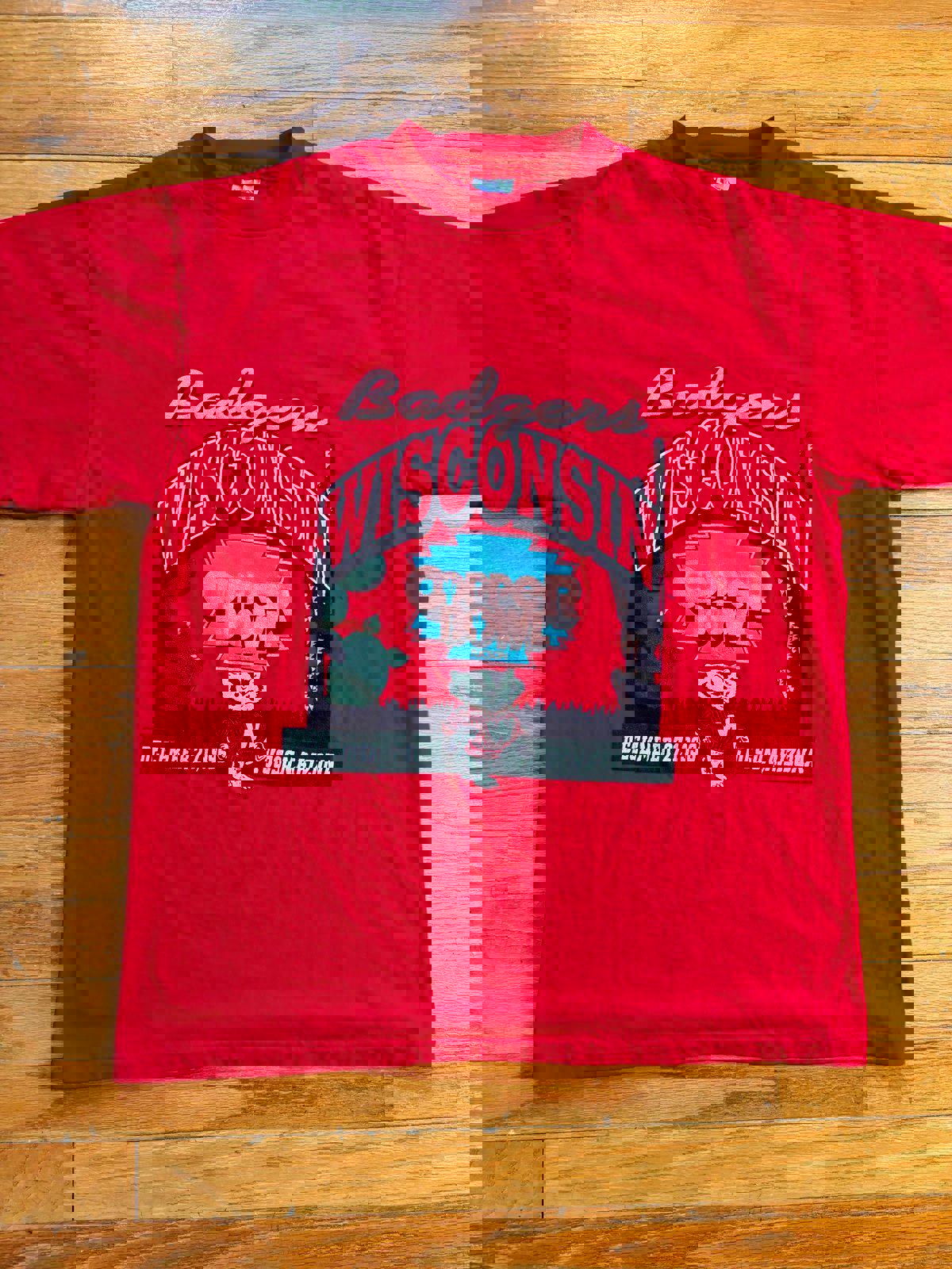 Vintage 90s Wisconsin Badgers Football Copper Bowl T-Shirt