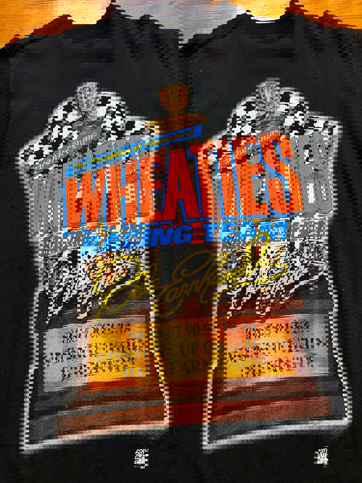 Vintage 90s NASCAR Dale Earnhardt Wheaties Racing Champion T-Shirt