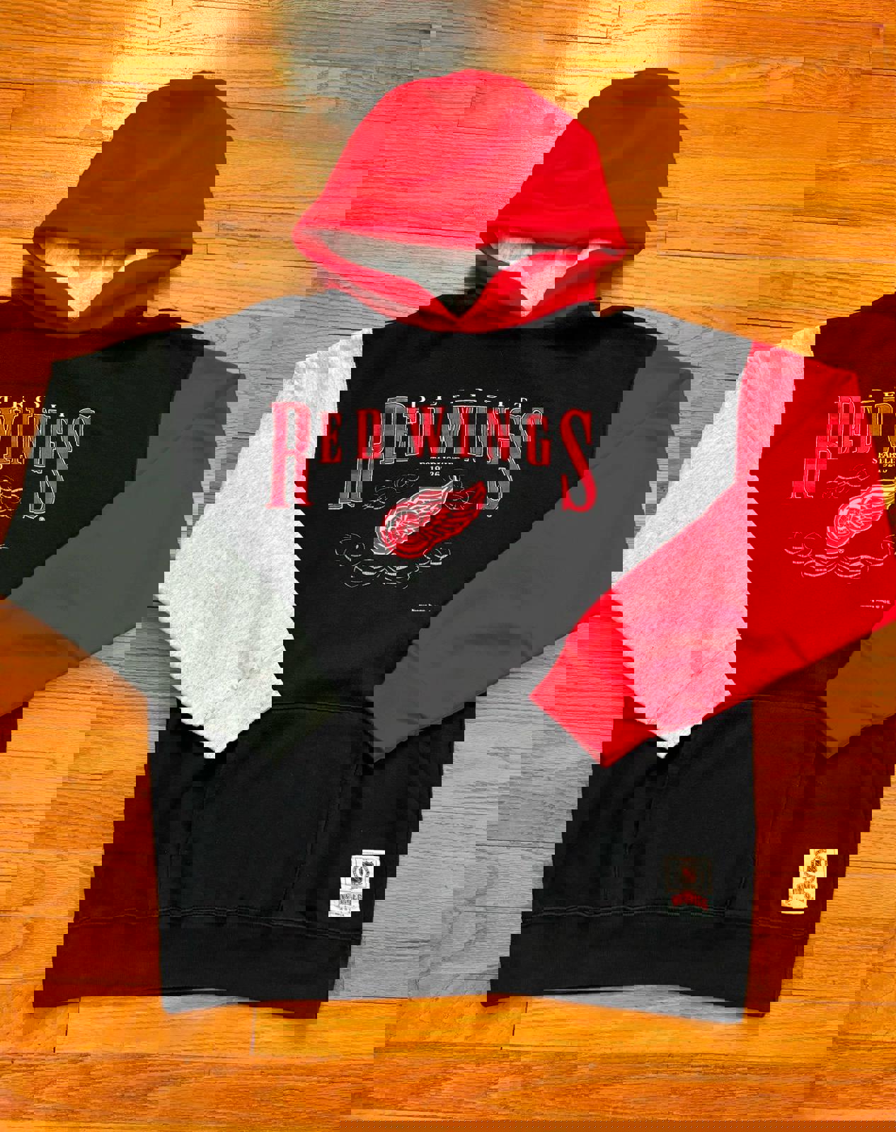 Vintage 90s NHL Detroit Red Wings Nutmeg Mills Hoodie Sweater