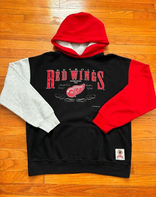 Vintage 90s NHL Detroit Red Wings Nutmeg Mills Hoodie Sweater