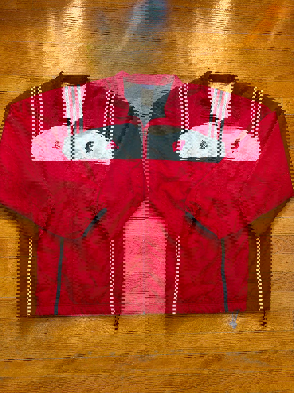 Vintage Adidas Wisconsin Badgers Windbreaker Jacket