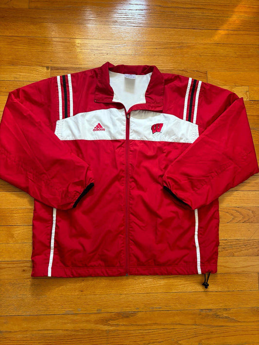 Vintage Adidas Wisconsin Badgers Windbreaker Jacket