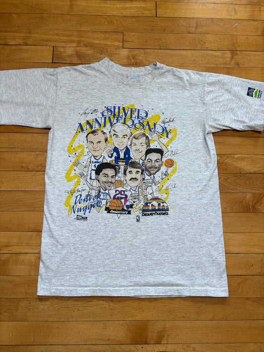 Vintage Denver Nuggets 1992 25th Anniversary Salem Sportswear T-Shirt