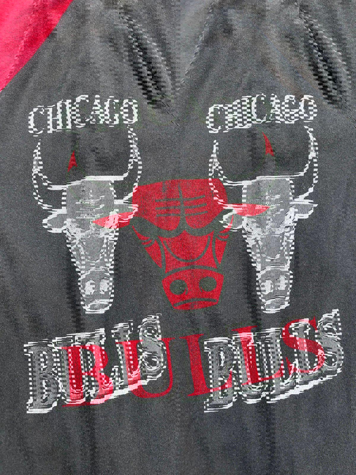 Vintage 90s Chicago Bulls Baseball Jersey Shirt