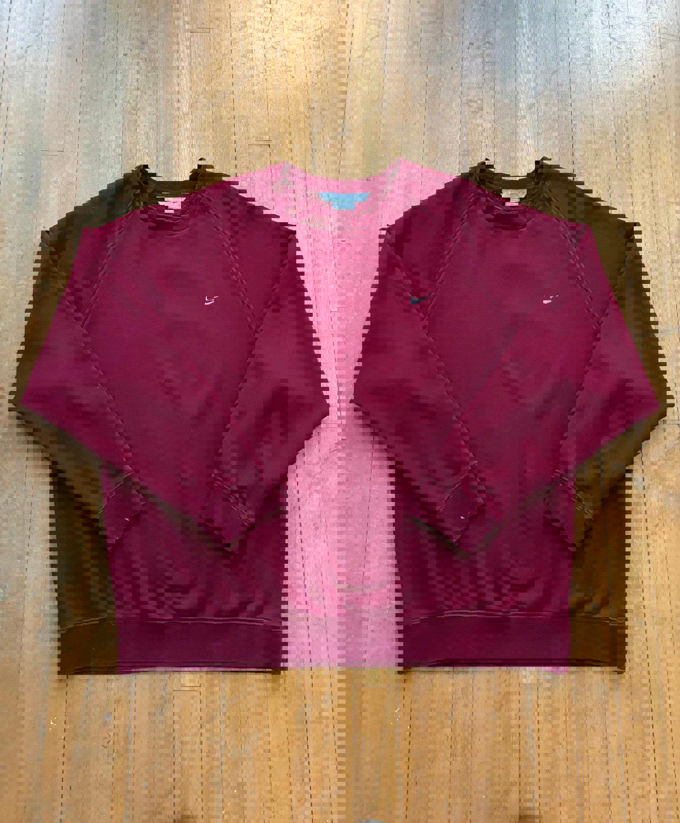 Vintage Nike Swoosh Red Maroon Crewneck