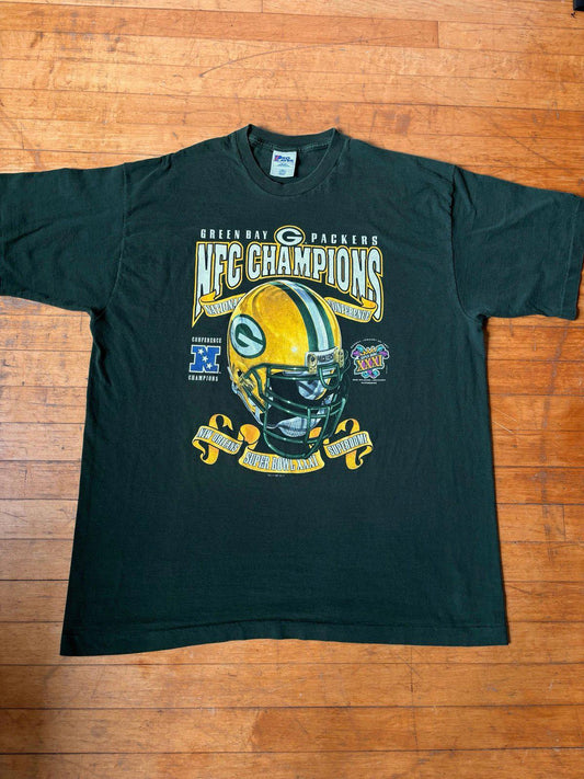 Vintage 90s NFL Green Bay Packers Super Bowl Champion T-Shirt