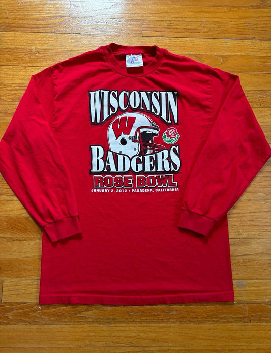 Wisconsin Badgers Football Rose Bowl Long Sleeve T-Shirt