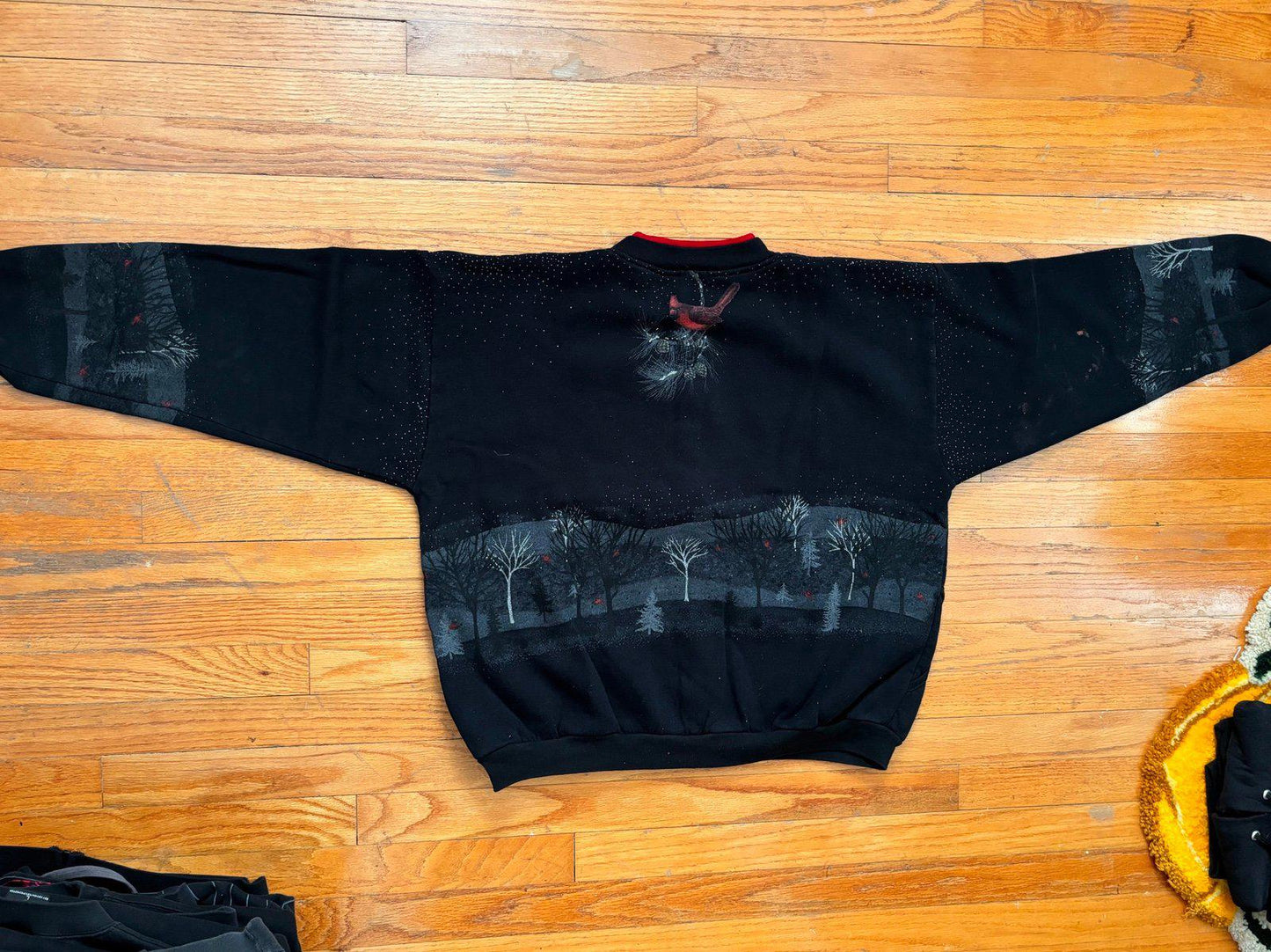 Vintage Christmas Winter Nature AOP Crewneck